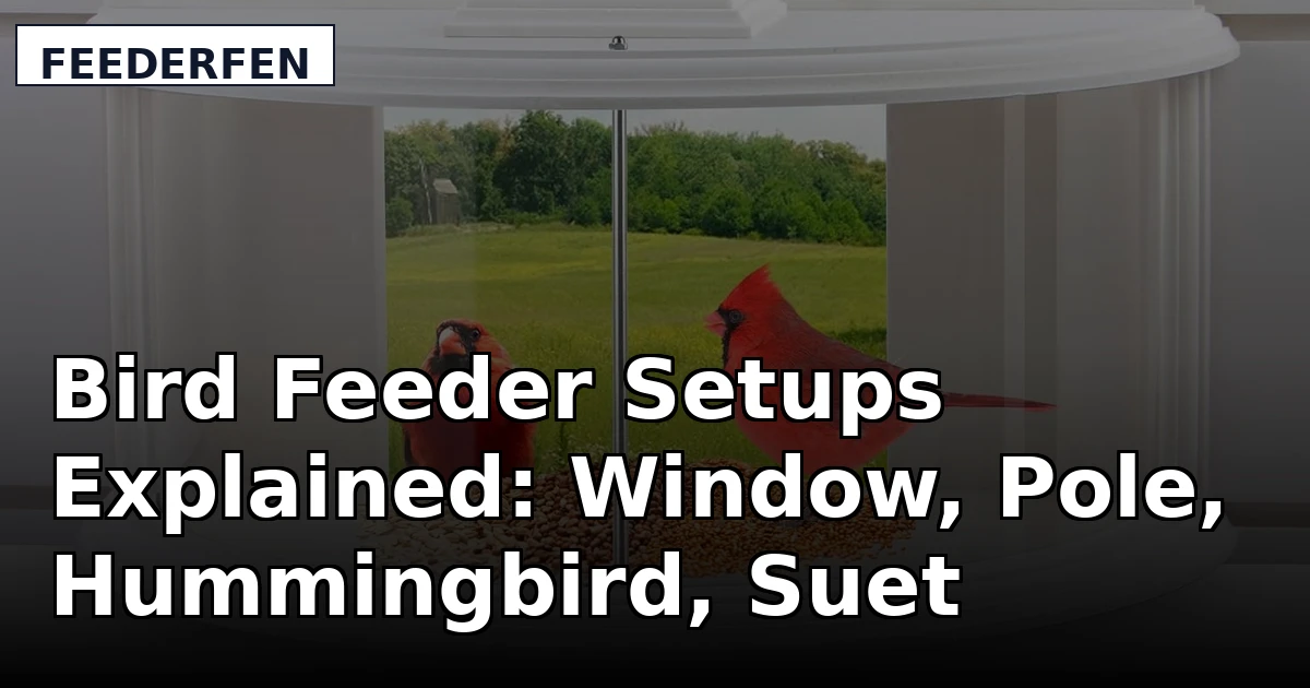 Bird Feeder Setups Explained: Window, Pole, Hummingbird, Suet