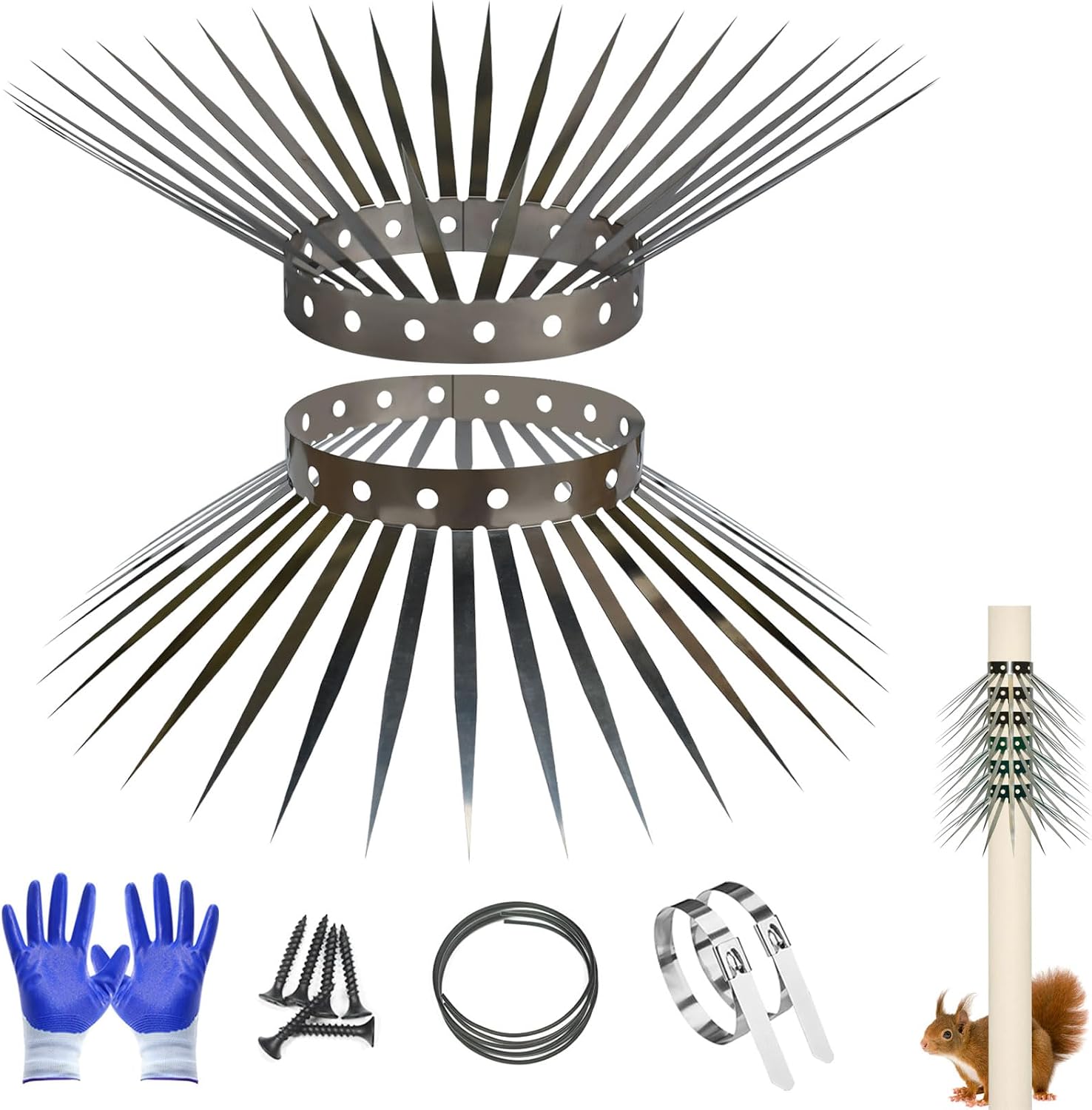 Bird Spikes and Squirrel Spikes Kit (B0D92HBF88)