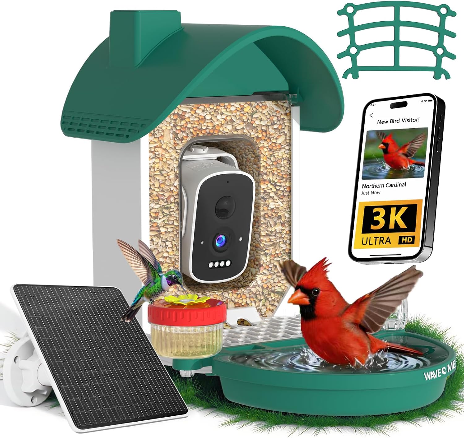 3K Smart Bird Feeder with Camera