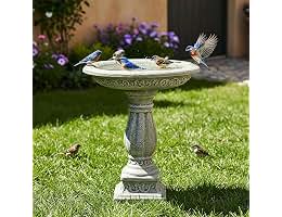 SKYFIRE 23.8-inch Tall Pedestal Bird Bath (B0GX1L492W)